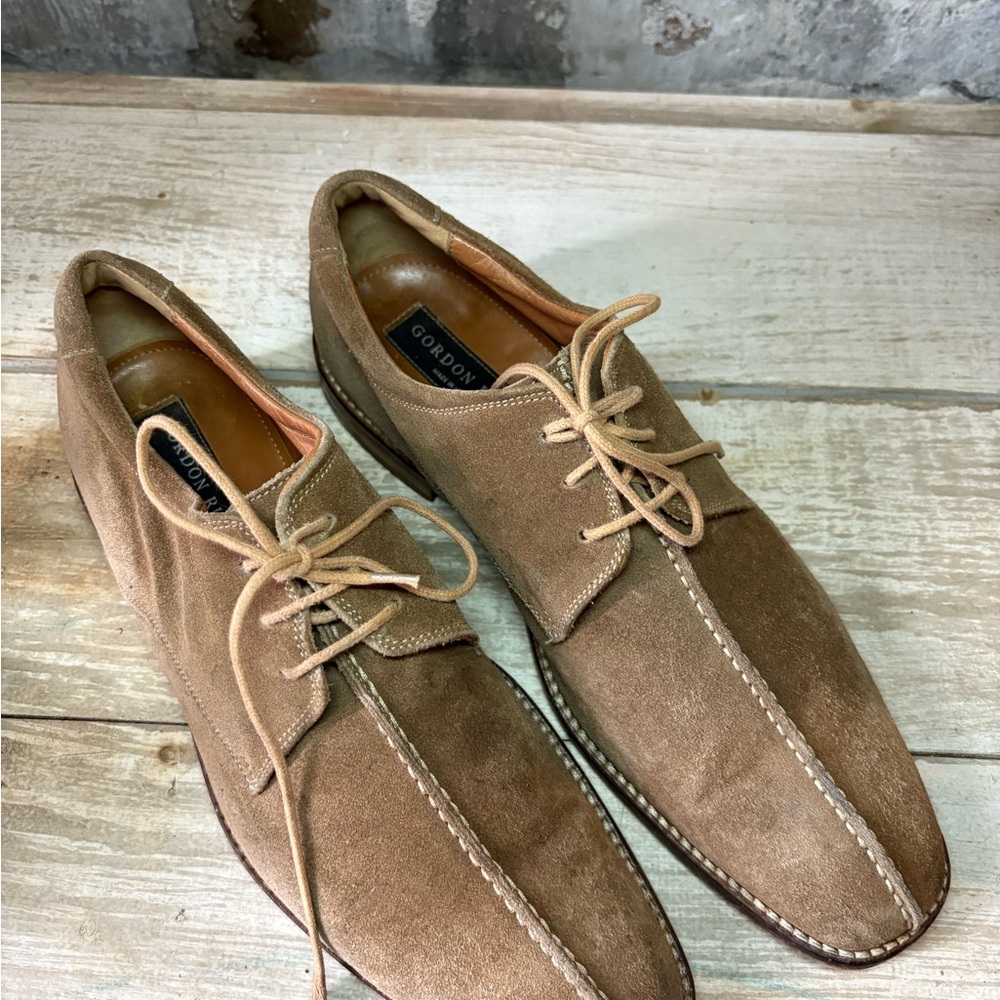 Gordon Rush Tan Suede Oxfords